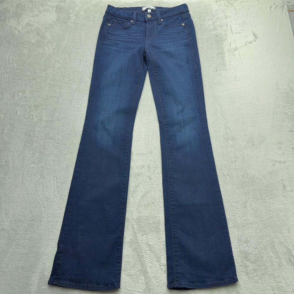 PAIGE Jeans Womens 26 Blue Manhattan Bootcut Dark Wash Stretch Denim